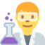 Man Scientist Emoji (Twitter, TweetDeck)