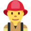 Man Firefighter Emoji (Twitter, TweetDeck)