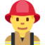 Man Firefighter Emoji (Twitter, TweetDeck)