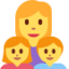 Family: Woman, Girl, Boy Emoji (Twitter, TweetDeck)