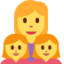 Family: Woman, Girl, Girl Emoji (Twitter, TweetDeck)