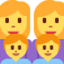 família: mulher, mulher, menino e menino Emoji (Twitter, TweetDeck)