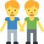 Two Men Holding Hands Emoji (Twitter, TweetDeck)