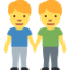 dois homens de mãos dadas Emoji (Twitter, TweetDeck)