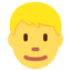 người tóc vàng hoe Emoji (Twitter, TweetDeck)