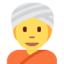 persoană cu turban Emoji (Twitter, TweetDeck)