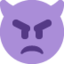 Angry Face With Horns Emoji (Twitter, TweetDeck)