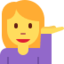 Person Tipping Hand Emoji (Twitter, TweetDeck)