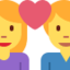 Couple With Heart Emoji (Twitter, TweetDeck)