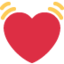 cuore che batte Emoji (Twitter, TweetDeck)