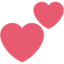 Two Hearts Emoji (Twitter, TweetDeck)