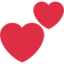 Two Hearts Emoji (Twitter, TweetDeck)