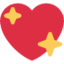 cuore che luccica Emoji (Twitter, TweetDeck)