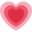 groeiend hart Emoji (Twitter, TweetDeck)