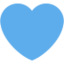 blaues Herz Emoji (Twitter, TweetDeck)