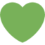 cuore verde Emoji (Twitter, TweetDeck)