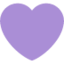 cœur violet Emoji (Twitter, TweetDeck)