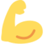 befeszített bicepsz Emoji (Twitter, TweetDeck)