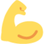 paryškinti bicepsai Emoji (Twitter, TweetDeck)