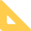 Triangular Ruler Emoji (Twitter, TweetDeck)