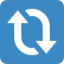 Clockwise Vertical Arrows Emoji (Twitter, TweetDeck)