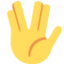 Vulcan Salute Emoji (Twitter, TweetDeck)