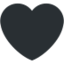juoda širdis Emoji (Twitter, TweetDeck)