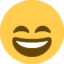 grinsendes Gesicht mit lachenden Augen Emoji (Twitter, TweetDeck)