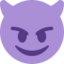 Smiling Face With Horns Emoji (Twitter, TweetDeck)