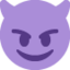 Smiling Face With Horns Emoji (Twitter, TweetDeck)