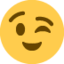 ko‘z qisish Emoji (Twitter, TweetDeck)