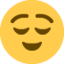 erleichtertes Gesicht Emoji (Twitter, TweetDeck)