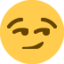 rosto com sorriso convencido Emoji (Twitter, TweetDeck)