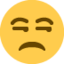 verstimmtes Gesicht Emoji (Twitter, TweetDeck)