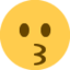 küssendes Gesicht Emoji (Twitter, TweetDeck)