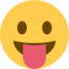 Face With Tongue Emoji (Twitter, TweetDeck)