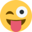 Winking Face With Tongue Emoji (Twitter, TweetDeck)
