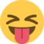 Squinting Face With Tongue Emoji (Twitter, TweetDeck)