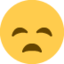 față dezamăgită Emoji (Twitter, TweetDeck)