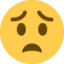 Worried Face Emoji (Twitter, TweetDeck)