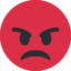 Pouting Face Emoji (Twitter, TweetDeck)