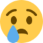 Crying Face Emoji (Twitter, TweetDeck)