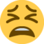 Tired Face Emoji (Twitter, TweetDeck)