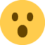 visage avec bouche ouverte Emoji (Twitter, TweetDeck)