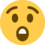 verbaasd gezicht Emoji (Twitter, TweetDeck)