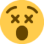 szédülő arc Emoji (Twitter, TweetDeck)