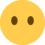 száj nélküli arc Emoji (Twitter, TweetDeck)