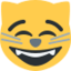 Grinning Cat Face With Smiling Eyes Emoji (Twitter, TweetDeck)