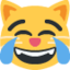 Katzengesicht mit Freudentränen Emoji (Twitter, TweetDeck)