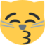 Kissing Cat Face Emoji (Twitter, TweetDeck)